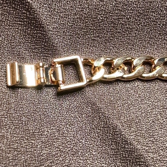 Chunky Gold Chain Bracelet, Thick Large Oval Link Bracelet, Bold Modern Feminine - Picture 7 of 10